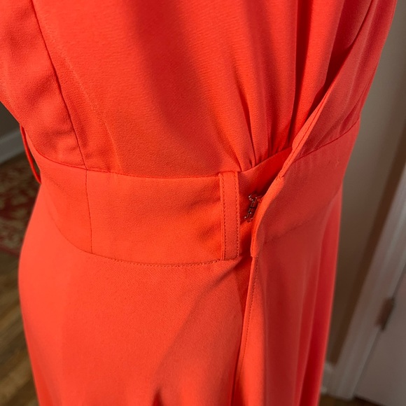Chris Gramer Salmon sleeveless wrap asymmetrical hem size 2 dress - Picture 7 of 15
